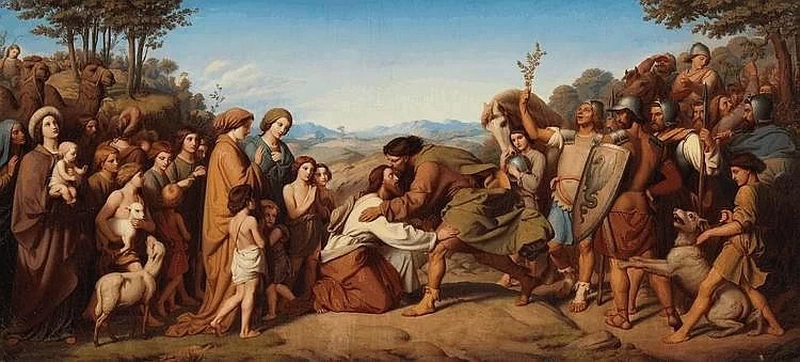 Eduard Bendemann - Riconciliazione di Giacobbe ed Esaù, 1846